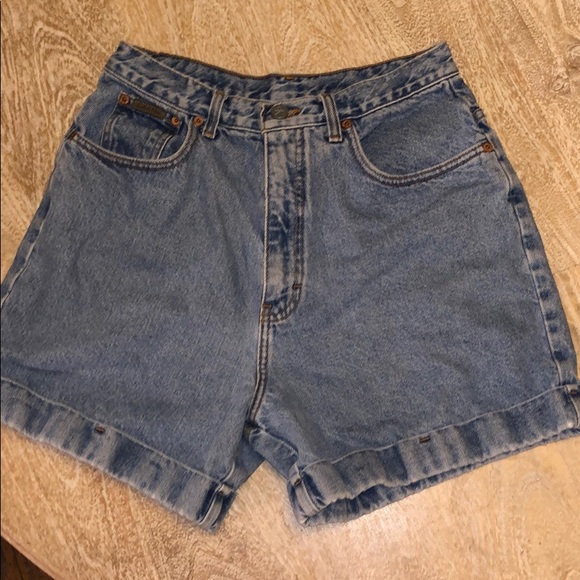 Vintage Pants - Vintage Calvin Klein blue jean shorts high waist